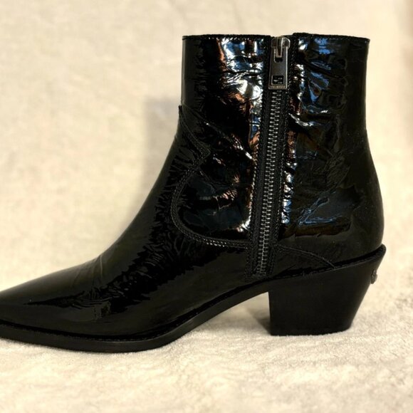 Zadig & Voltaire Woman's Black Ankle Boots Leather US 7.5 EU 38 New-No Tags - Picture 4 of 16